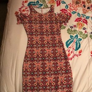 A colorful patterned dress.